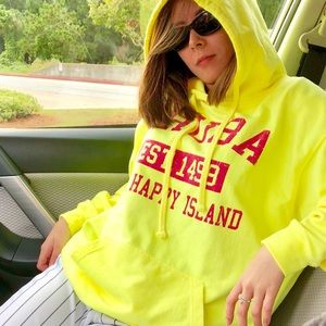 ARUBA EST. 1499 NEON GREEN HOODIE